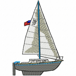 Boats Embroidery Design 3 Boats Embroidery Design 3
